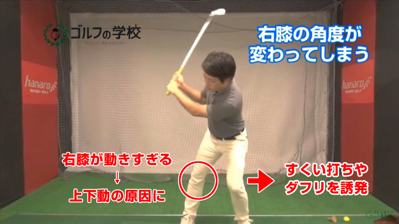 再現性アップ ゴルフでの右膝の正しい使い方３つのポイント レッスンプロが動画で解説